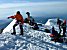 easterly view of other climbers at the summit